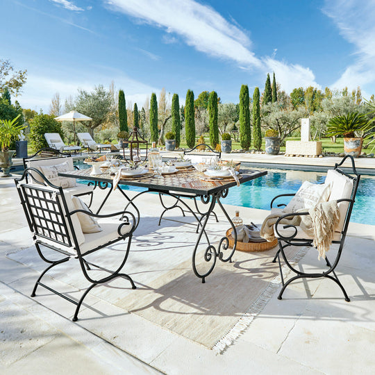 Chaise de jardin LOBERON Avanton métal noir Avanton — photo produit