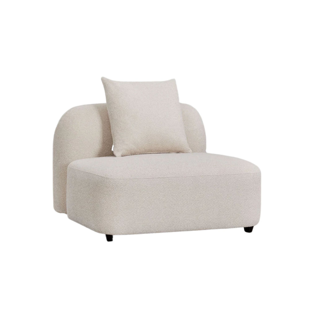 Chauffeuse SKLUM Coco en tissu chenille épais blanc