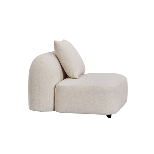 Chauffeuse SKLUM Coco en tissu chenille épais blanc
