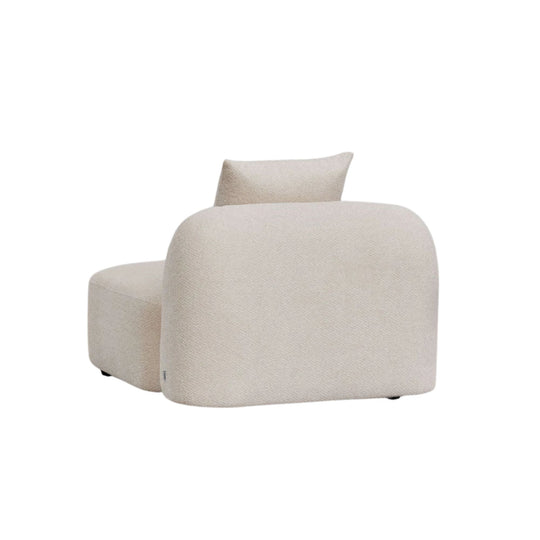 Chauffeuse SKLUM Coco en tissu chenille épais blanc