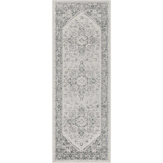 Tapis de Couloir Vintage Oriental Gris/Blanc Mendoza