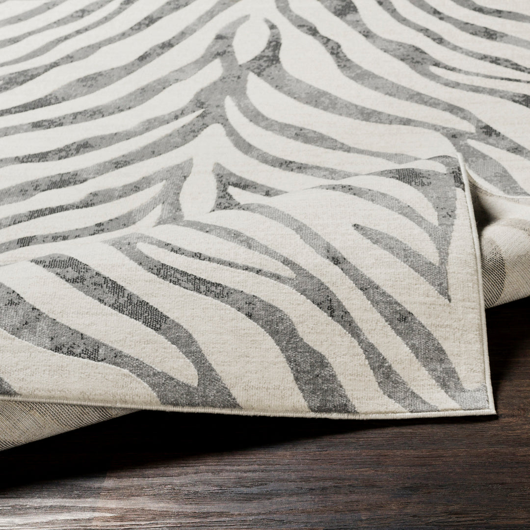 Tapis de Couloir Zébré Bohème Gris Foncé/Beige Luanda