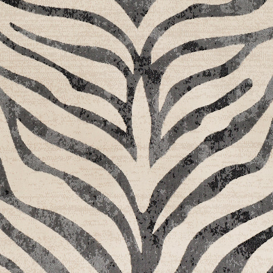 Tapis de Couloir Zébré Bohème Gris Foncé/Beige Luanda