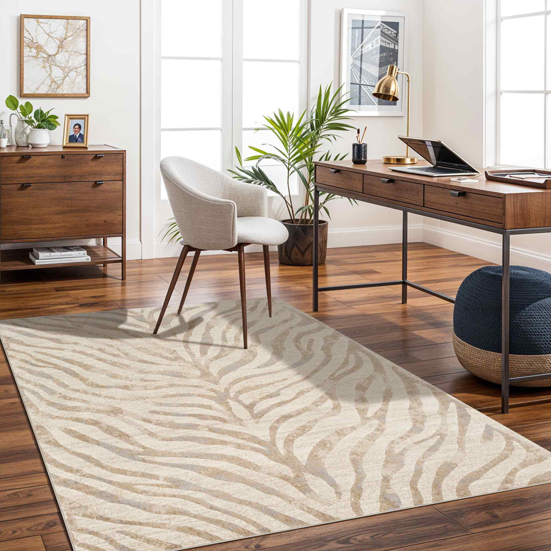 Tapis Zébré Bohème Gris/Beige Luanda