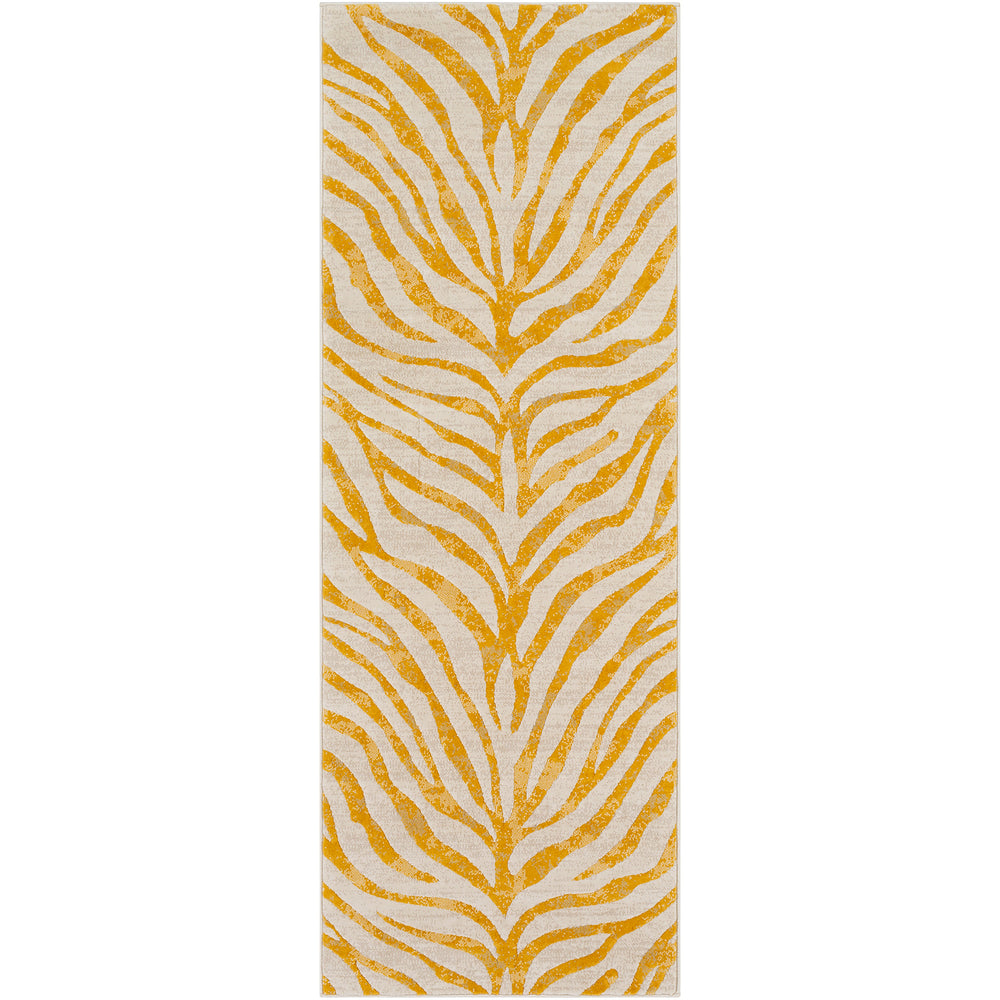 Tapis de Couloir Zébré Bohème Jaune/Beige Luanda