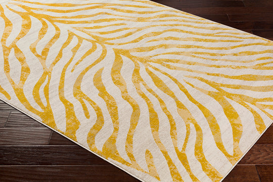 Tapis de Couloir Zébré Bohème Jaune/Beige Luanda
