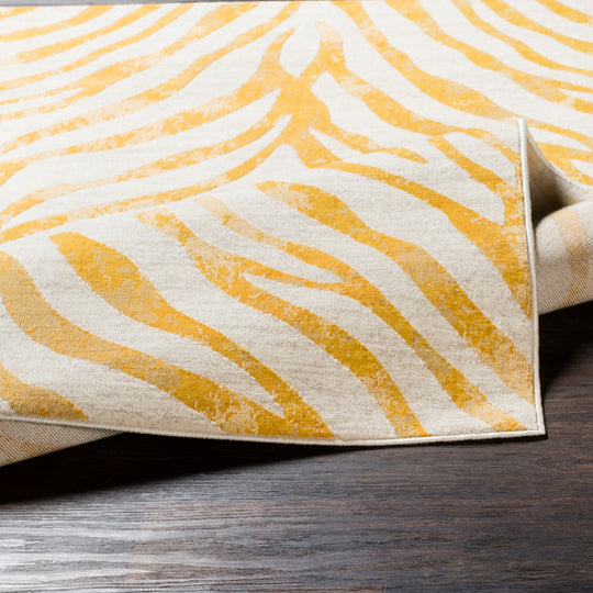 Tapis Zébré Bohème Jaune/Beige Luanda