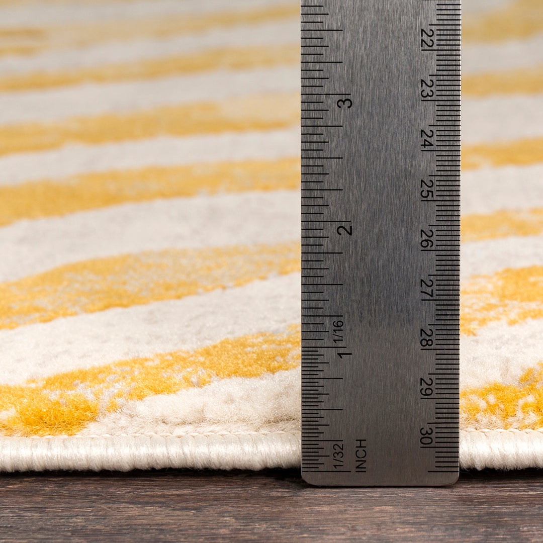 Tapis Zébré Bohème Jaune/Beige Luanda
