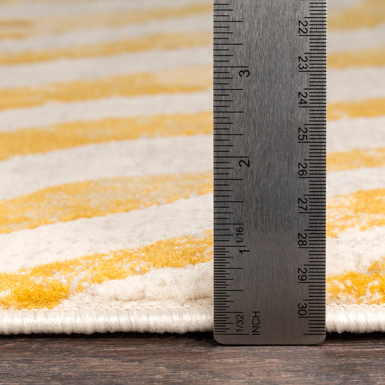 Tapis de Couloir Zébré Bohème Jaune/Beige Luanda