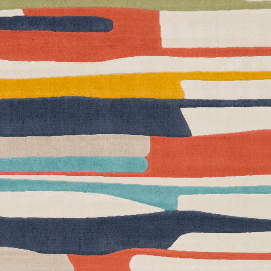 Tapis de Couloir Scandinave Moderne Multicolore/Orange Houston