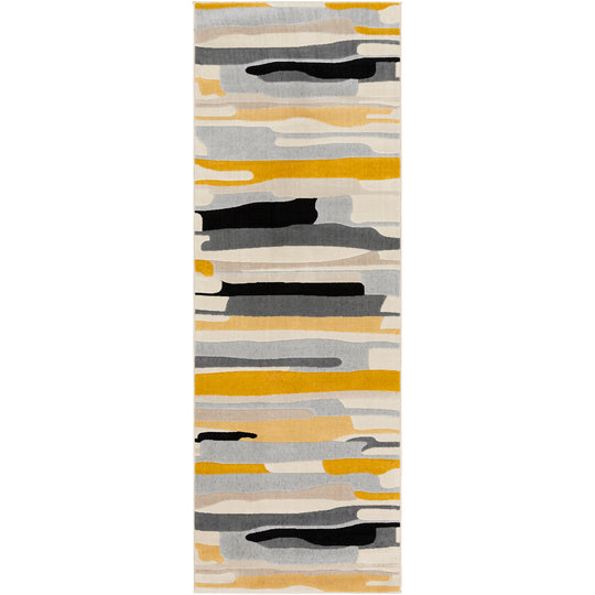 Tapis de Couloir Scandinave Moderne Multicolore/Gris Houston