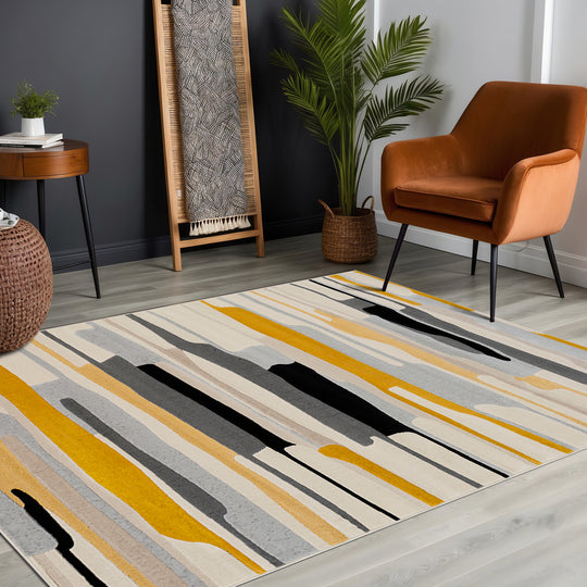 Tapis Scandinave Moderne Multicolore/Gris Houston