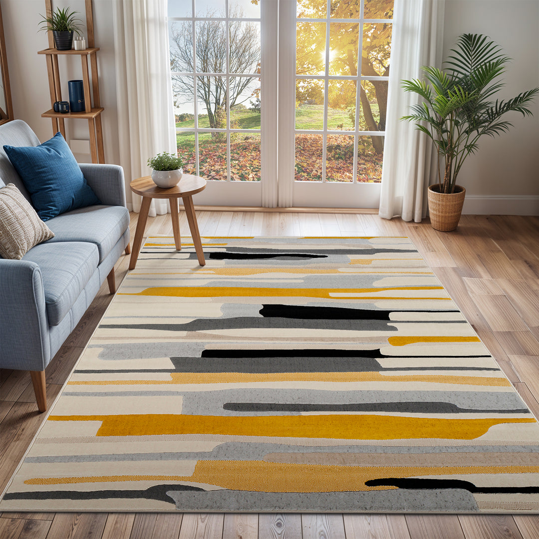 Tapis Scandinave Moderne Multicolore/Gris Houston