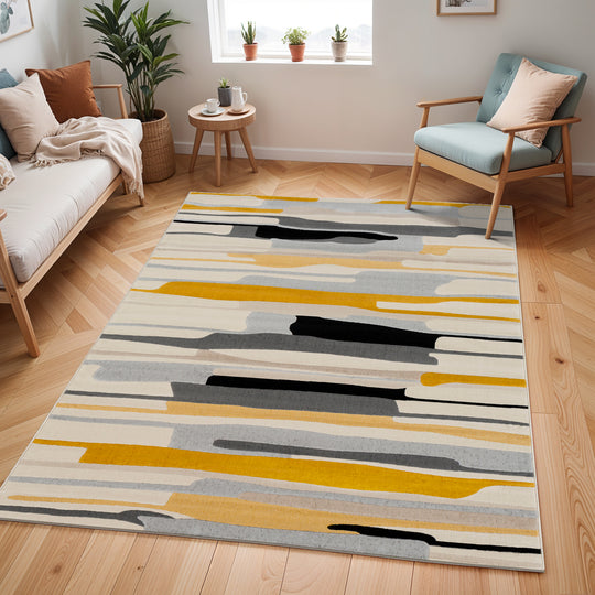 Tapis Scandinave Moderne Multicolore/Gris Houston