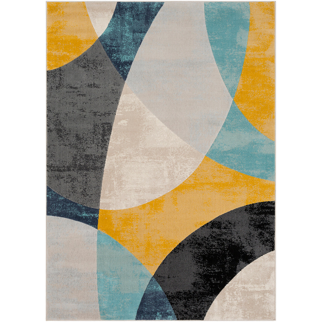 Tapis Scandinave Moderne Multicolore/Bleu Chicago