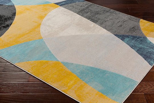 Tapis Scandinave Moderne Multicolore/Bleu Chicago