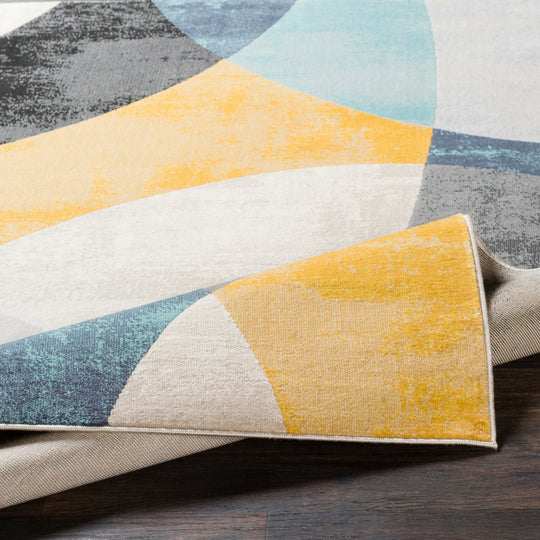 Tapis Scandinave Moderne Multicolore/Bleu Chicago