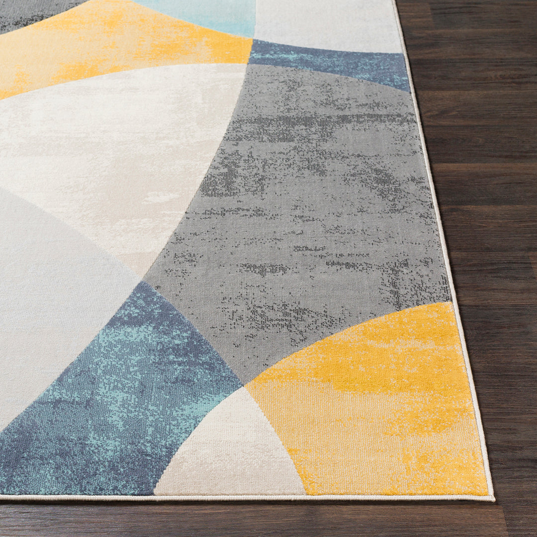 Tapis Scandinave Moderne Multicolore/Bleu Chicago