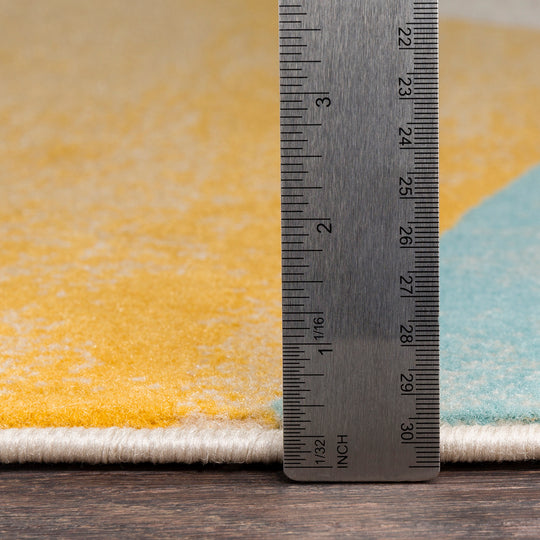 Tapis Scandinave Moderne Multicolore/Bleu Chicago