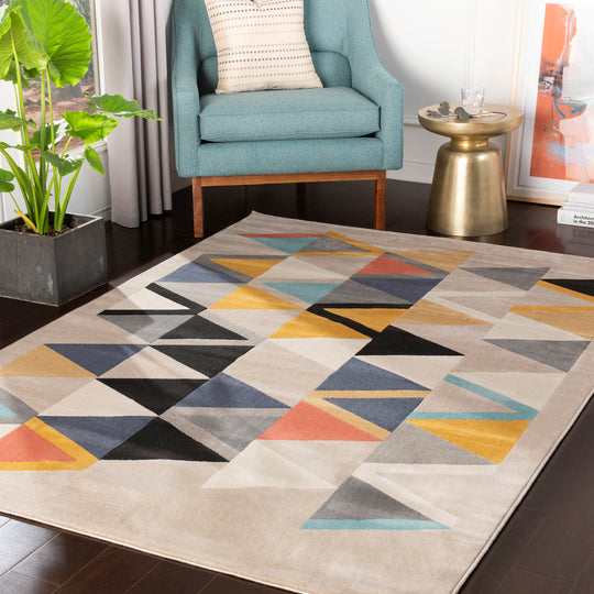 Tapis Scandinave Moderne Multicolore/Beige Milano