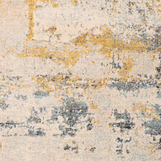Tapis de Couloir Abstrait Moderne Multicolore/Bleu Seattle