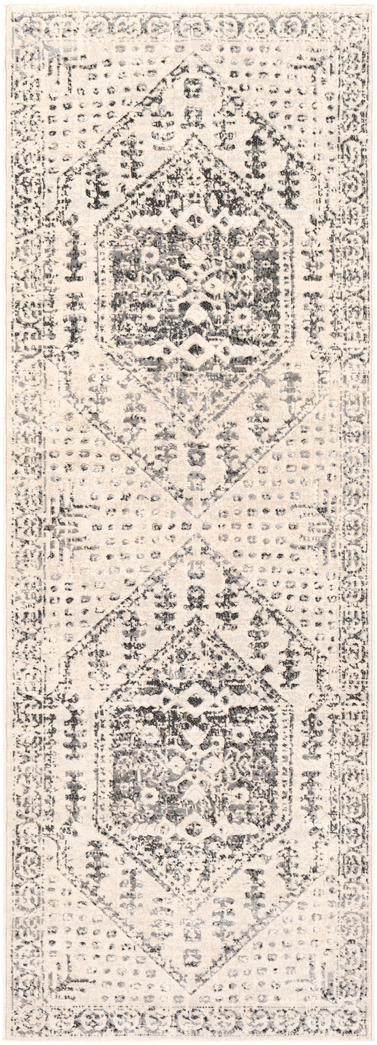Tapis de Couloir Vintage Oriental Beige/Gris Nephi
