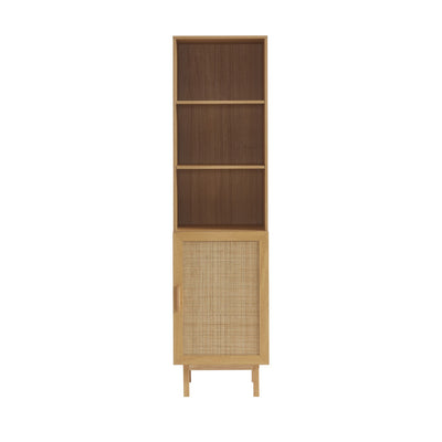 Colonne de rangement DRAWER June en bois et cannage H190cm