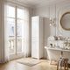 Colonne de rangement VENTE-UNIQUE Lika blanche 45cm 2 portes — en situation