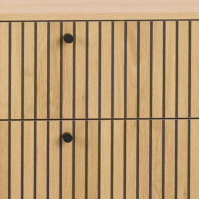 Commode 6 tiroirs Drawer en bois L157.9cm : Couleur - Bois clair- Léger défaut