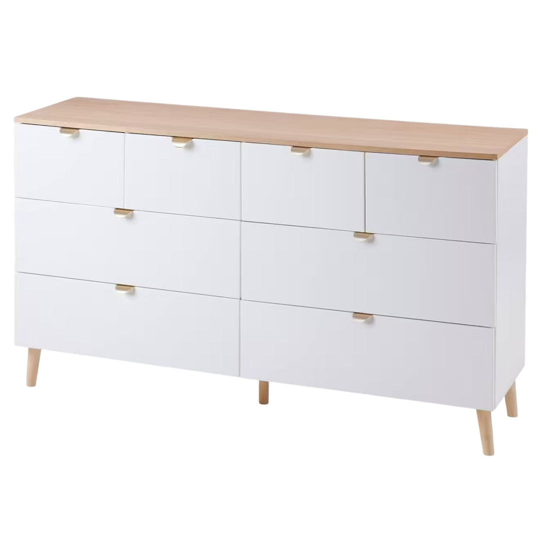 Commode double VERTBAUDET Merveilles avec 8 tiroirs blanc