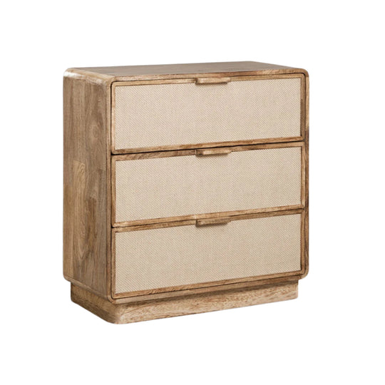 Commode SKLUM Abrams 3 tiroirs 80x40 cm en bois de manguier