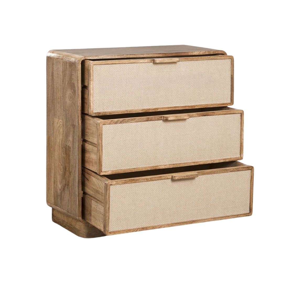 Commode SKLUM Abrams 3 tiroirs 80x40 cm en bois de manguier