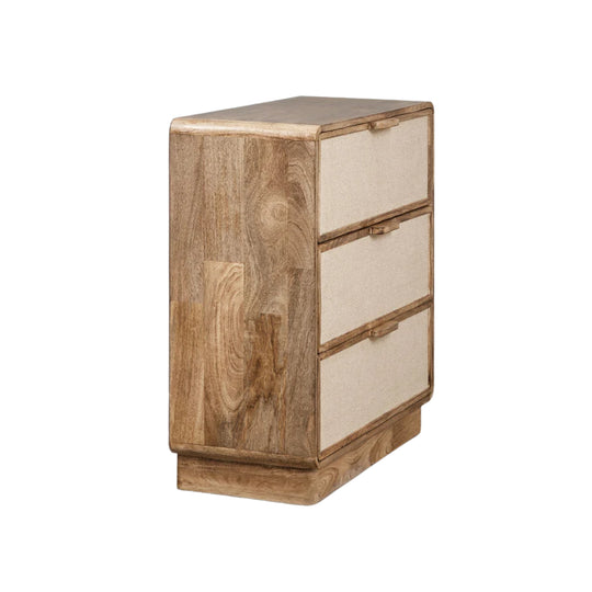 Commode SKLUM Abrams 3 tiroirs 80x40 cm en bois de manguier