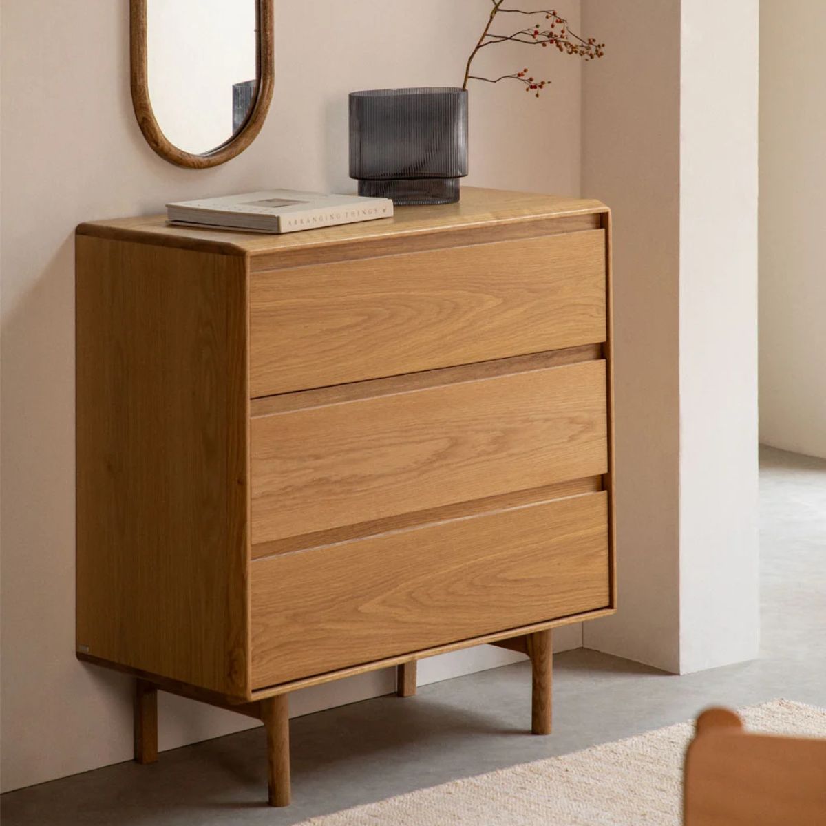 Commode SKLUM en bois à 3 tiroirs Treveris