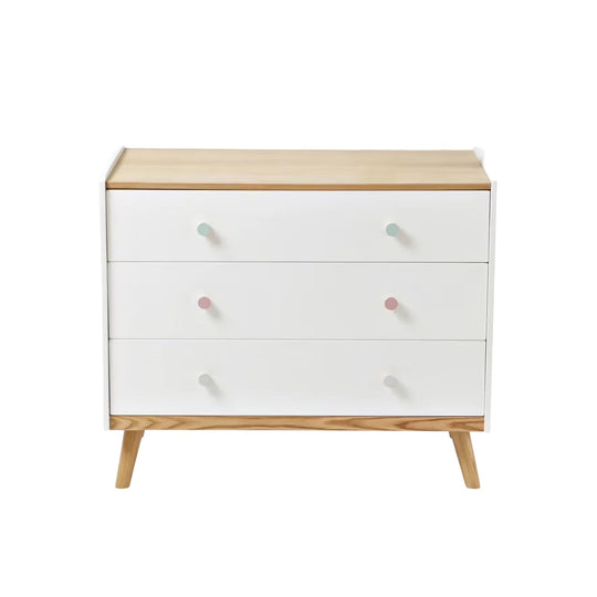 Commode VERTBAUDET Confetti avec poignées personnalisables blanc