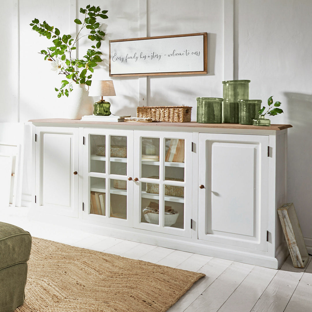 Commode LOBERON Kostan en bois massif blanc — photo produit