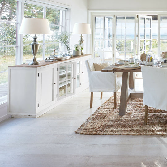 Commode LOBERON Kostan en bois massif blanc — photo produit