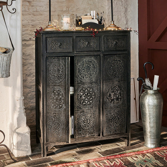 Commode LOBERON Dakota en bois noir — photo produit