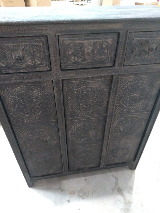 Commode LOBERON Dakota en bois noir — photo produit