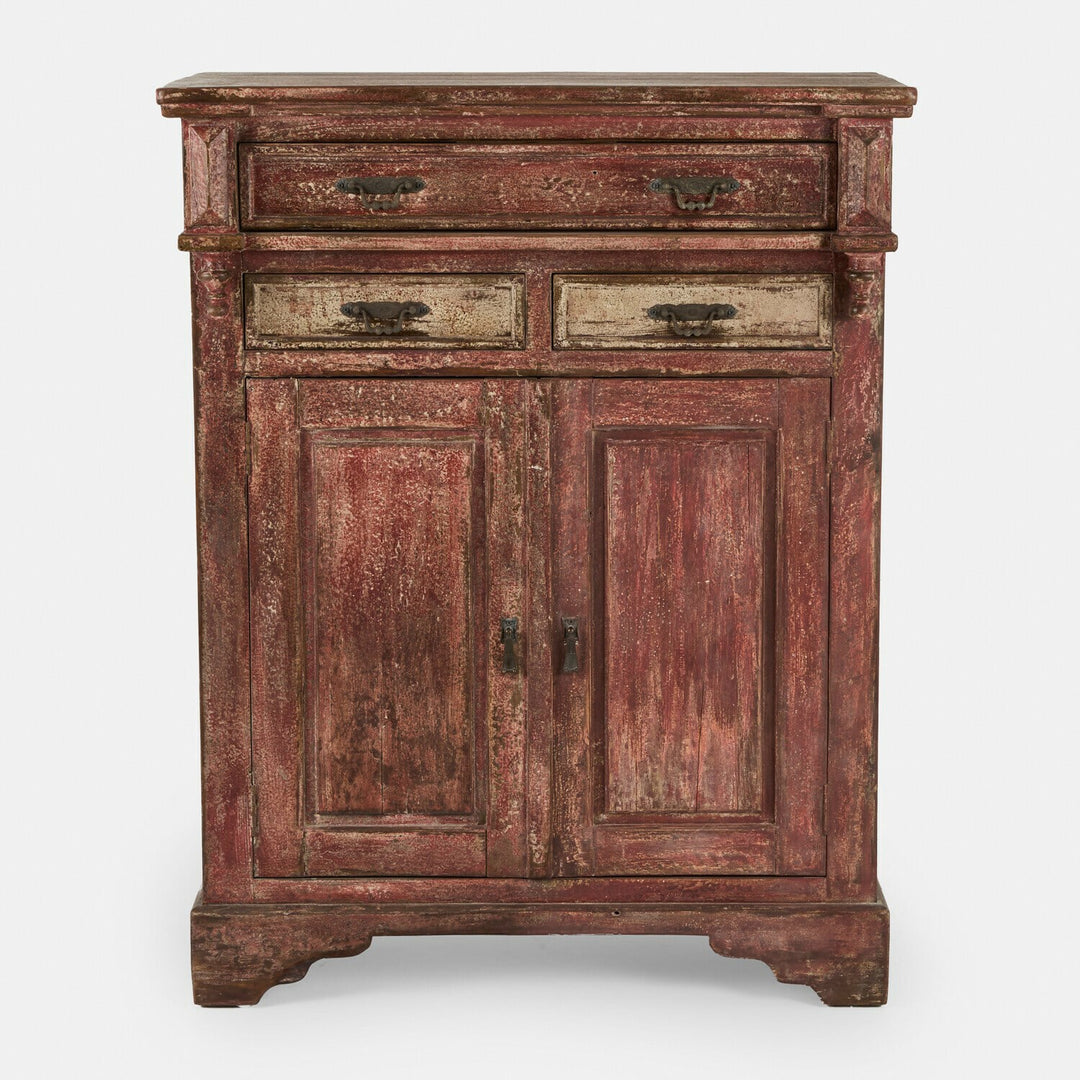 Commode LOBERON Jolivarne en pin rouge vieilli — photo produit