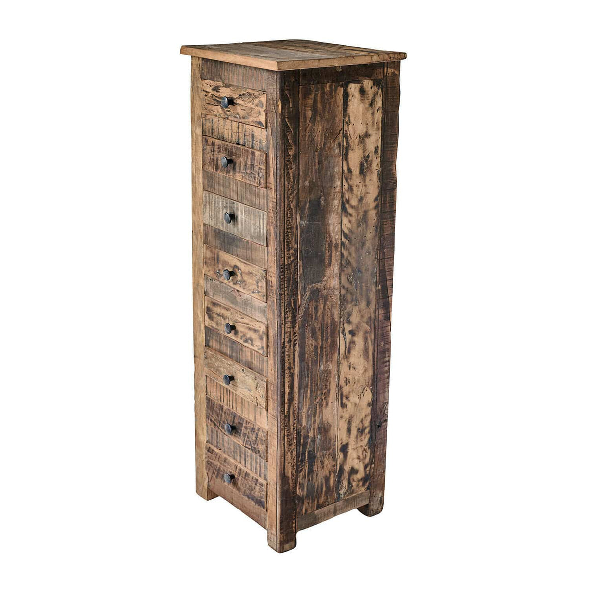 Semainier LOBERON Turell 7 tiroirs bois recyclé — photo produit