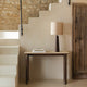 Console d'entrée SKLUM Casilda 105x35m en travertin et bois d'acacia