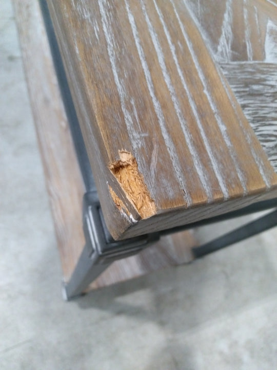 Console LOBERON Caspian en bois massif et métal — photo produit