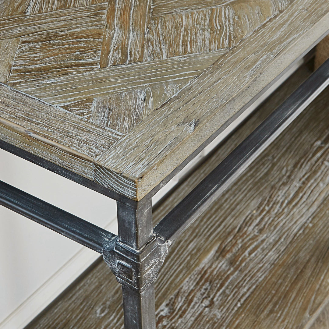 Console LOBERON Caspian en bois massif et métal — photo produit