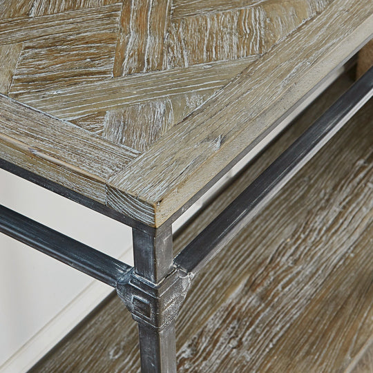 Console LOBERON Caspian en bois massif et métal — photo produit