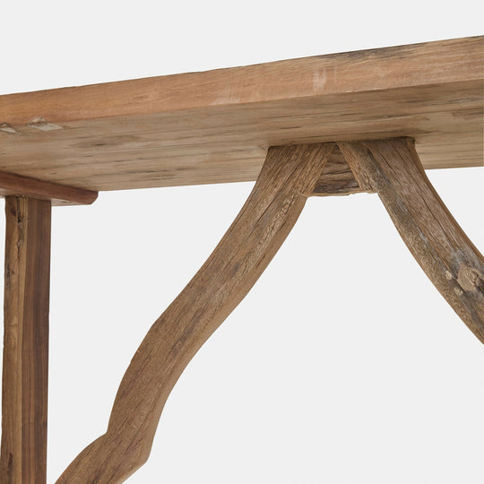 Console LOBERON Montévine en bois de sal non traité sculpté à la main — photo produit