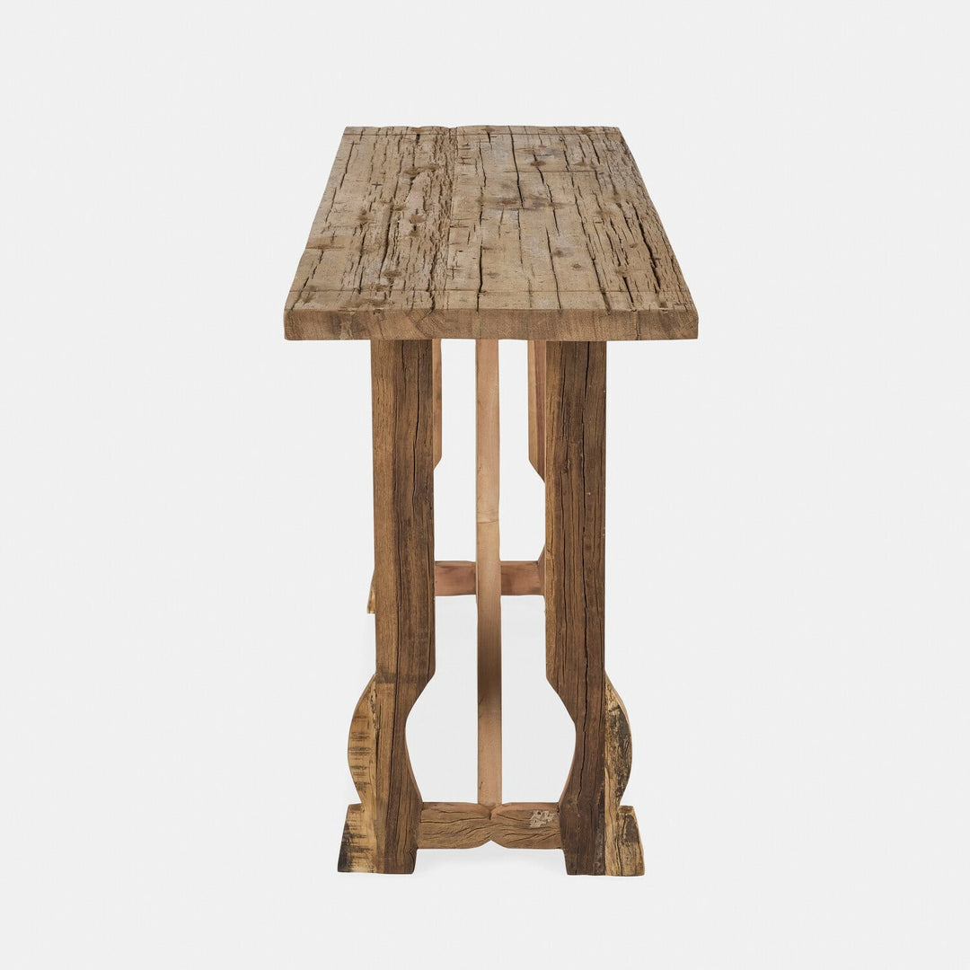 Console LOBERON Montévine en bois de sal non traité sculpté à la main — photo produit