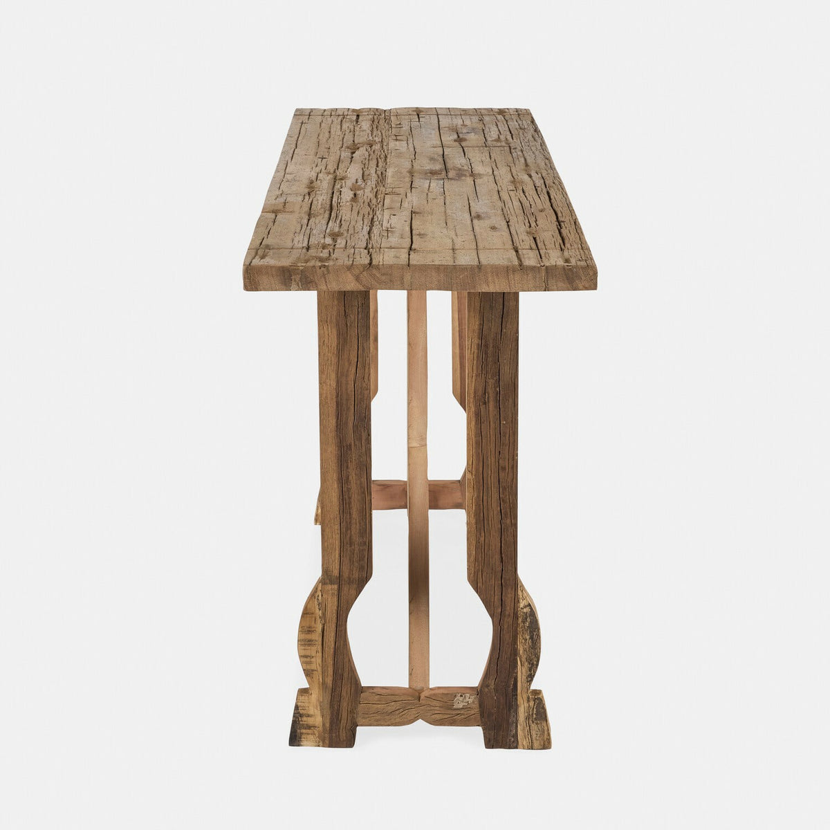 Console LOBERON Montévine en bois de sal non traité sculpté à la main — photo produit
