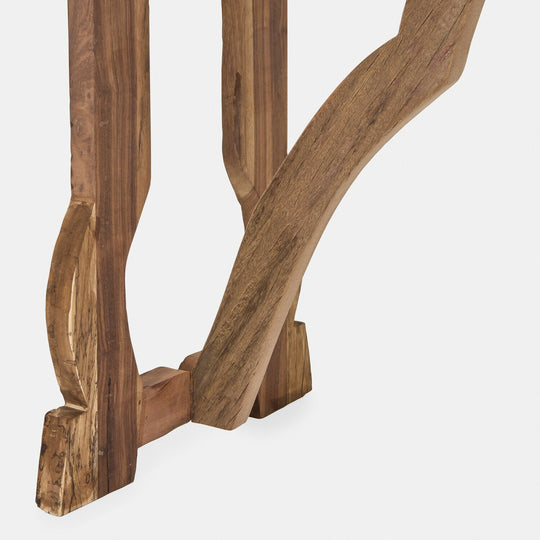 Console LOBERON Montévine en bois de sal non traité sculpté à la main — photo produit