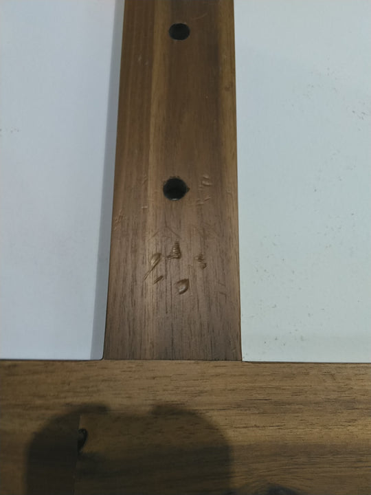 Table à manger Danli 4 personnes ronde effet travertin